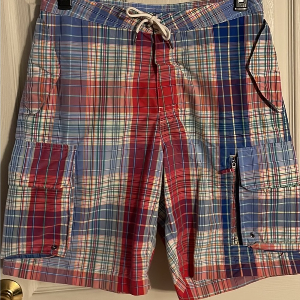 Polo Ralph Lauren Madras cargo shorts men’s size 32x9